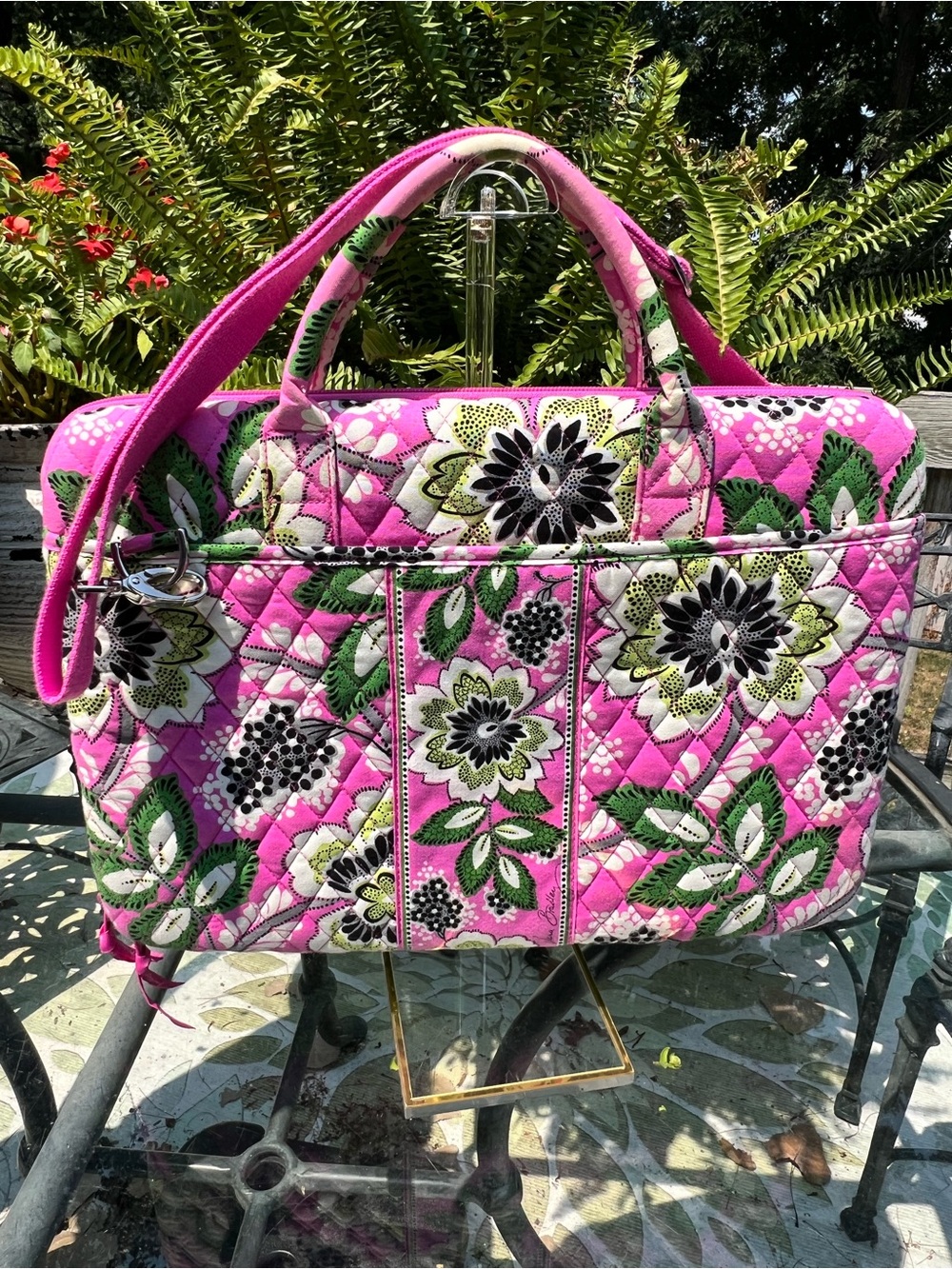 Vera Bradley Quilted Laptop Portfolio Bag – "Loves Me" Floral Print